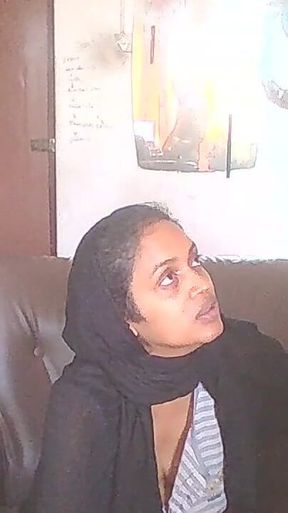 Hijab Lady Works at My Home Office Sucks Well