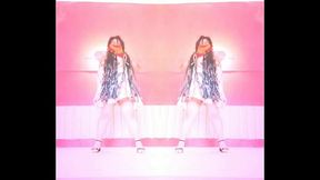 carolina bailando con vestidito