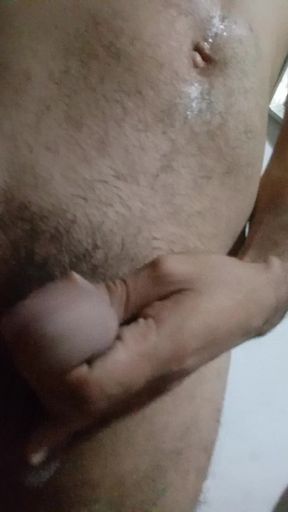 Man came out of the bathroom to get a straw in his room while no one is in his house