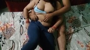 Desi couple having romance together.
