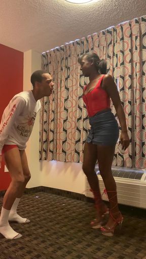 Femdom fit fem dom ball busting action