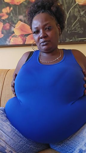Big black titty tease