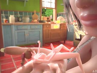 3DGSPOT Small Trans Bangs With Biggest Breasty Trans CG TOON PORN