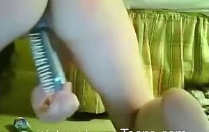 Pretty young british teen smacks her arse before p