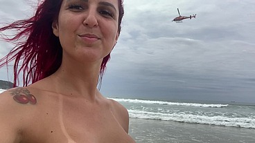 Na trilha na praia tive uma visão de algo inexplicável