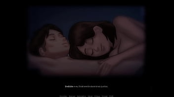 Nighttime MILF sucks and rides in animated visual novel