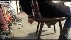 Dutch Girl Chair-tied Mouth Taped Struggling