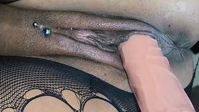 Busty Slut Gets Drilled by Fuck Machine in Broad Daylight