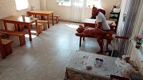 Naked Waitress Let Herself Be Fucked