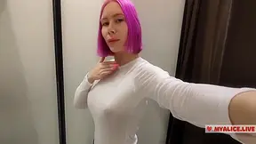 Try On Haul Transparent Clothes In The Busty Blonde Tries On A Transparent Blouse In Only Panties