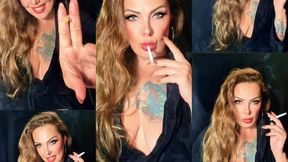 Worship the Goddess of Smoke - Eye Contact - Audible Inhales and Exhales - Dunhill White 100