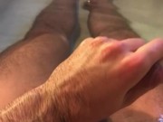 Relaxing bath jerk off