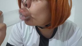 Ahegao Femboy Ben Tennyson Pumping Her Bimbo Lips with Vacuum Machine in Sissyfication and Feminization Program