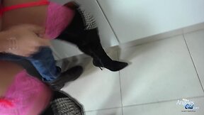 Angeles Cid gets her hole played with in the kitchen