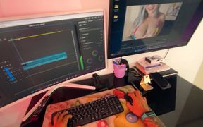 Distracting My Husband While He Works: Surprise Blowjob and Creampie in the Office