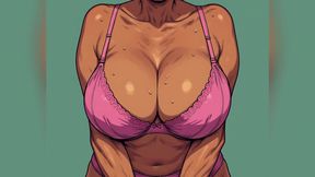 Sexy Curvy Matures Bra and Panty Art