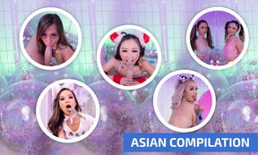 Asian Compilation With Vina Skyy, Deepthroat Gagging And Alexia Anders