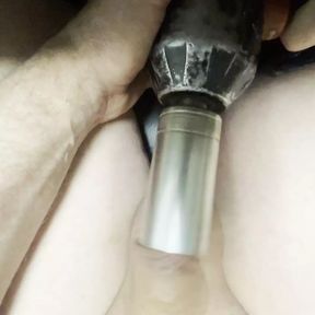 Tiny cock getting drilled and cumming