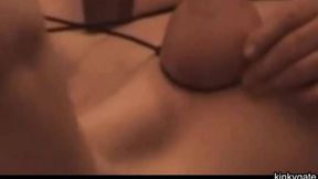 the Whip over Jenna's firmly tied boobs