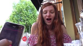 Outdoor POV fuck with a redhead girl
