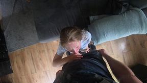 Perfectly Positioned for His Cock