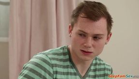 Curious Stepmom Sloan Rider Explores New Pleasures with Her Stepson and a Surprise Guest!