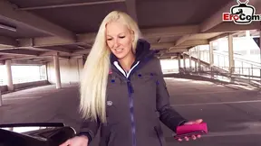Sexy German Blonde Meets Stranger for Steamy Sex in Berlin Parking Lot