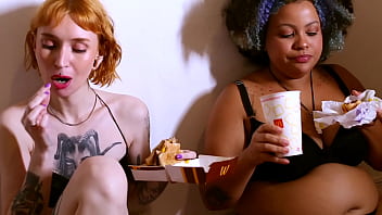 Eating Hamburguer and Burping