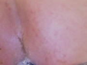 Anal Balls and messy cream enema