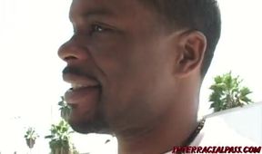 Sarah Sunn taking big black cock in the ass then swallows the load