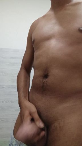 Showing my cock I'm hot