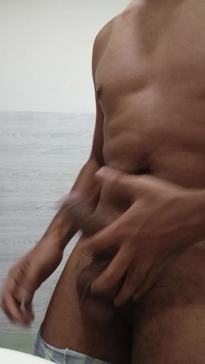 Showing my cock I'm hot