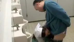 Dirty Stranger Fucks Toilet Cleaning lady in Japanese Porn Video