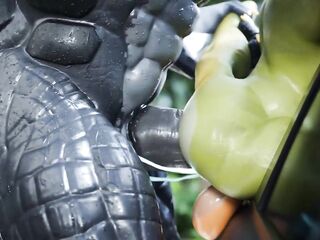 Scalie Gets Dominated By Biggest Alligator. Artist: ChoPanther