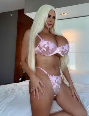 Stripping out  of my new pink bra panties set