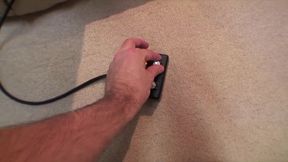 Inked slut seduced by sybian while sucking cock