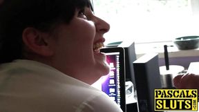 UK girl with big tits enjoys rough sex and gets her butt&#x1F351; whipped