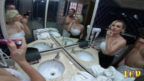 a loirinha vem para fazer seu primeiro filme o ator atrasou e o diretor inaugurou a novinha - natalie cortez - binho ted