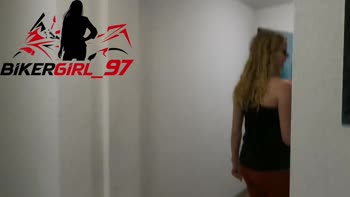 Bikergirl_97's Public Strip Show Ends in a Steamy Facial
