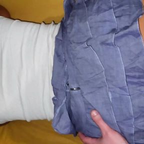 She thought he would cum on her ass, but he came inside