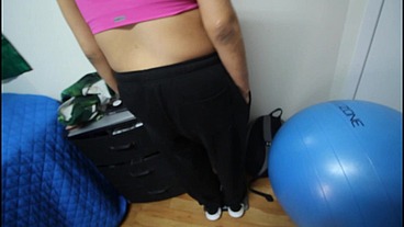 NDNgirls #13 Cree Native American Indian teen 18yo gets interracial big black cock workout from her personal trainer