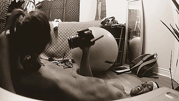 NDNgirls #13 Cree Native American Indian teen 18yo gets interracial big black cock workout from her personal trainer