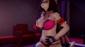 3D HQ Amazing Brunette Big Tits POV sex Cowgirl w/ Breast Expansion Sound added