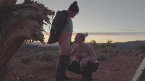 Sunset BJ and HUGE CUMSHOT