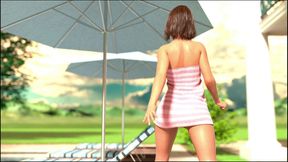 Richard's Step Daughter Evelyn Takes Sunbathing - a First Nice Convo