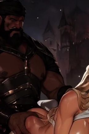 Big Black Warriors Ravage European Medieval Maidens!
