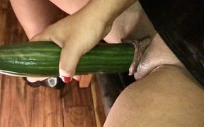 British MILF Huge Pussy Insertions Squirting Cucumber Fun Part Two - Uncut Clips