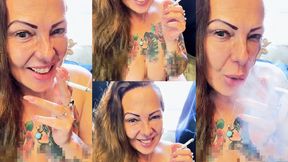 Custom Topless - Mature and natural beauty, no makeup, no filter in natural light - Dunhill Menthol 100 (4K)