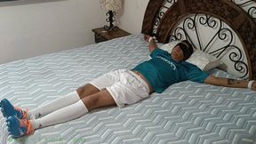 Gagged & Blindfolded Latino Petit Gets Full Body Tickling, Handjob & Blowjob, Part 1