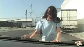 Nasty bitch pleasured by two large schlongs in her cunt and ass